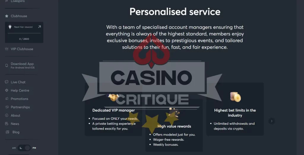 Sportsbet.io VIP clubhouse