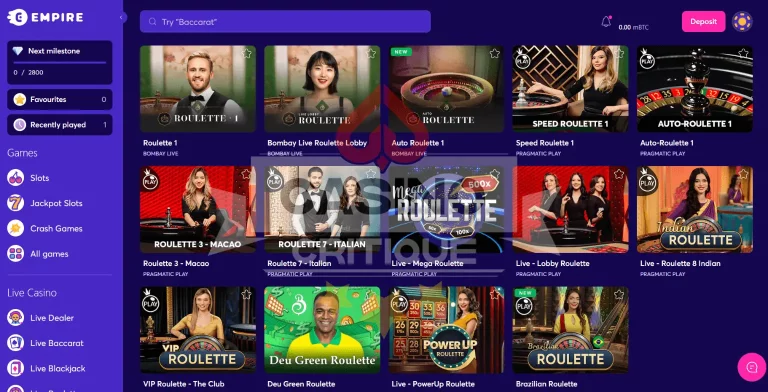 Empire.io Live Roulette